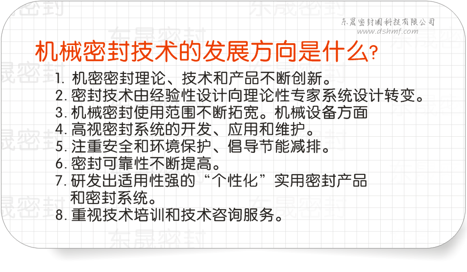 機械密封件專用密封技術(shù)的發(fā)展方向是什么?